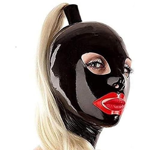ZWBHSH sexy Latexmaske mit Zopf Reißverschluss Vollgesichtsabdeckung Maske BDSM Fetisch Maske Cosplay Halloween Maske Sexspielzeug Für Paare Meister, Königin, Sex, BDSM, Party, Cosplay, Urlaub ZWBHSH sexy Latexmaske mit Zopf Reißverschluss Vollgesichtsabdeckung Maske BDSM Fetisch Maske Cosplay Halloween Maske Sexspielzeug Für Paare Meister, Königin, Sex, BDSM, Party, Cosplay, Urlaub von ZWBHSH