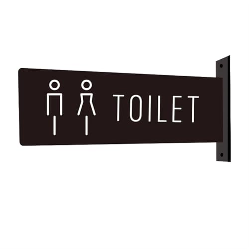 Doppelseitiges Toilettenschild, Badezimmer-Seitenwandschilder, Erinnerungsschilder, seitlich montierte Türschilder for Herren- und Damenwaschräume WC-Schilder(1) von ZWCSHUU
