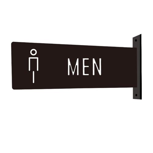 Doppelseitiges Toilettenschild, Badezimmer-Seitenwandschilder, Erinnerungsschilder, seitlich montierte Türschilder for Herren- und Damenwaschräume WC-Schilder(2) von ZWCSHUU