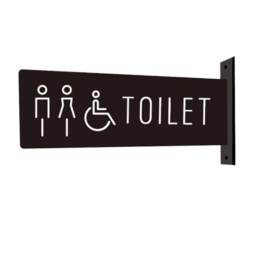 Doppelseitiges Toilettenschild, Badezimmer-Seitenwandschilder, Erinnerungsschilder, seitlich montierte Türschilder for Herren- und Damenwaschräume WC-Schilder(4) von ZWCSHUU