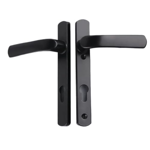 Türgriff Badezimmertürschloss, Türschloss aus Aluminiumlegierung, Badezimmertürgriff, Griff, Zubehör for Schlosskörper-Set(Black handle) von ZWCSHUU