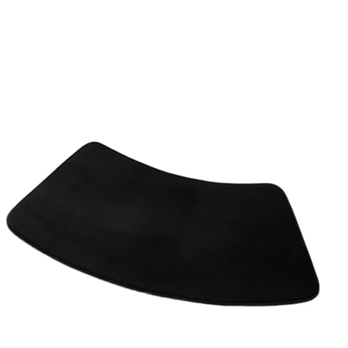 ZWCSHUU Gebogene Badezimmermatte, rutschfeste Duschmatte, WC, Gebogene Badematte, Badewannenboden-Fußpolster Gekrümmte Duschmatte(Black,35x95cm) von ZWCSHUU