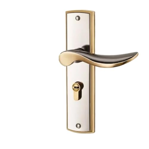 ZWCSHUU Türgriff Apartment Zimmer Holz Türschloss Set Haus Diebstahlsicherung Innentür Schlafzimmermöbel Sicherheitsschloss for Haustüren mit Schlüssel(E type) von ZWCSHUU