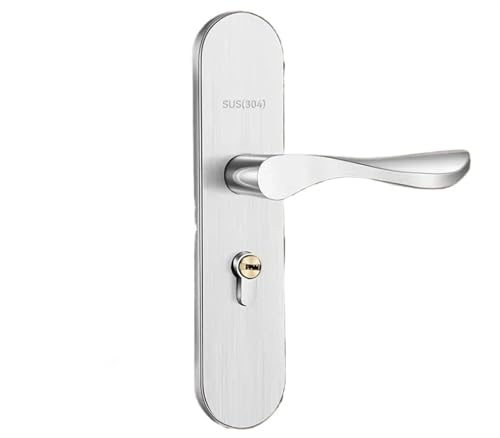 ZWCSHUU Türgriff Apartment Zimmer Holz Türschloss Set Haus Diebstahlsicherung Innentür Schlafzimmermöbel Sicherheitsschloss for Haustüren mit Schlüssel(H type) von ZWCSHUU
