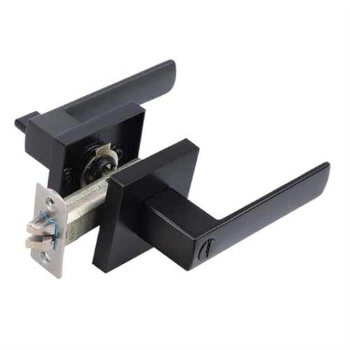 ZWCSHUU Türgriff Griffschloss aus Zinklegierung, drei Stangen, Kugel-Türschloss, Schlafzimmer, Badezimmer, Badezimmermöbel, Hardware-Zubehör(Black) von ZWCSHUU