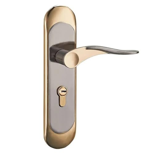 ZWCSHUU Türgriff Innen Haushalt Tür Griff for Home mit Sicherheit Lock Key Set Aluminium Legierung von ZWCSHUU