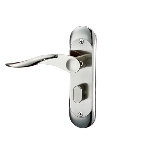 ZWCSHUU Türgriff Innentürschloss mit Schlüsseln Sicherheitsschloss for Schlafzimmer Türgriffschloss aus Aluminiumlegierung Toilettentürschloss Türbeschläge(Silver) von ZWCSHUU