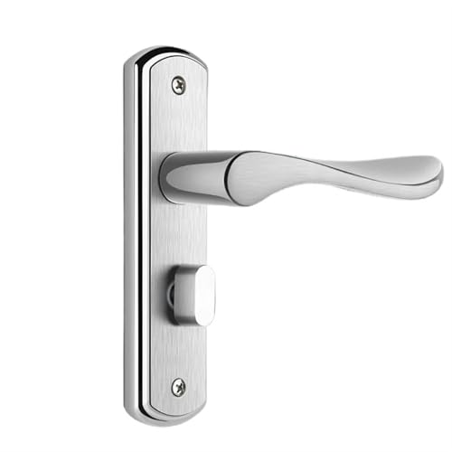 ZWCSHUU Türgriff Kein Schlüssel Sicherheit Holz Bad WC Türschloss Möbel Tragbares Aluminium Schloss Griff for Zuhause Edelstahl(35mm,125mm pitch row) von ZWCSHUU