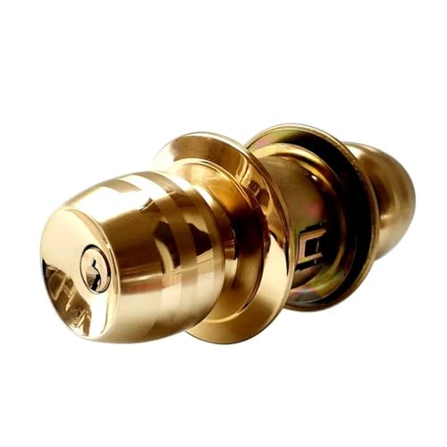 ZWCSHUU Türgriff Runde Türknöpfe Drehsperre Knobset Griff Edelstahl Türknauf mit Schlüssel(60mm) von ZWCSHUU