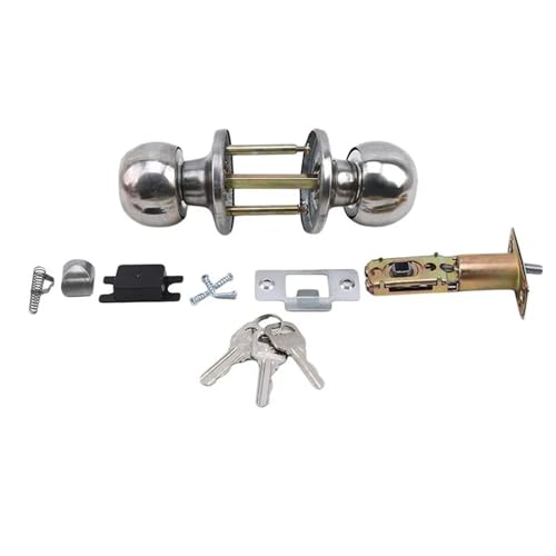 ZWCSHUU Türgriff Runde Türknöpfe aus Aluminiumlegierung, Drehsperre, Knopfset, Griff, Metalltürknauf mit Schlüssel for Schlafzimmer, Wohnzimmer, Badezimmer ZWCSHUU Türgriff Runde Türknöpfe aus Aluminiumlegierung, Drehsperre, Knopfset, Griff, Metalltürknauf mit Schlüssel for Schlafzimmer, Wohnzimmer, Badezimmer von ZWCSHUU