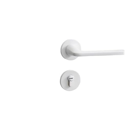 ZWCSHUU Türgriff Sicherheitstürschlösser for Schlafzimmer, Badezimmer, leises, geteiltes mechanisches Türschloss, stummer Griff, Riegel, weiße Schlösser, Wohnmöbel-Hardware(A) von ZWCSHUU