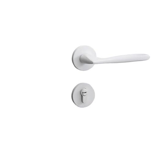 ZWCSHUU Türgriff Sicherheitstürschlösser for Schlafzimmer, Badezimmer, leises, geteiltes mechanisches Türschloss, stummer Griff, Riegel, weiße Schlösser, Wohnmöbel-Hardware(C) von ZWCSHUU