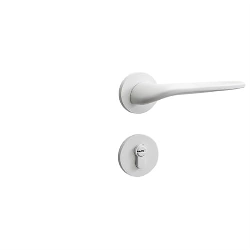 ZWCSHUU Türgriff Sicherheitstürschlösser for Schlafzimmer, Badezimmer, leises, geteiltes mechanisches Türschloss, stummer Griff, Riegel, weiße Schlösser, Wohnmöbel-Hardware(D) von ZWCSHUU