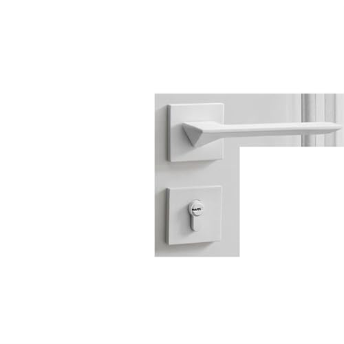 ZWCSHUU Türgriff Sicherheitstürschlösser for Schlafzimmer, Badezimmer, leises, geteiltes mechanisches Türschloss, stummer Griff, Riegel, weiße Schlösser, Wohnmöbel-Hardware(E) von ZWCSHUU