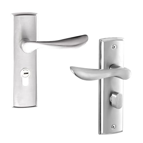 ZWCSHUU Türgriff Türgriffschloss aus Aluminiumlegierung, Sicherheitstürschloss for Zuhause, Schlafzimmer, Badezimmer, Riegel, 3 Schlüssel von ZWCSHUU