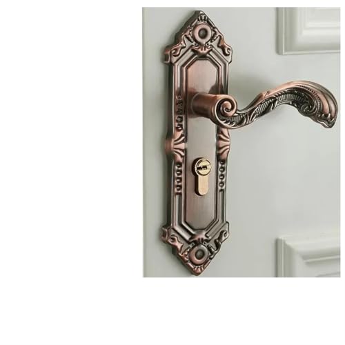 ZWCSHUU Türgriff Vintage Stumm Schlafzimmer Tür Griff Sicherheit Schloss Split Stille Lock Innen Möbel(A) von ZWCSHUU