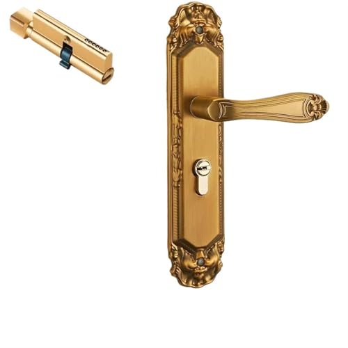 ZWCSHUU Türgriff Vintage Stumm Schlafzimmer Tür Griff Sicherheit Schloss Split Stille Lock Innen Möbel(D) von ZWCSHUU