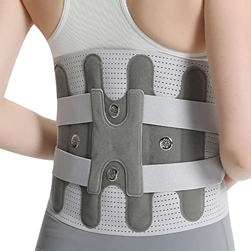 Unterer Rückenstützgürtel zur Schmerzlinderung, medizinischer Rückenstützgürtel mit 4 Stahlplatten, für Ischias, Bandscheibenvorfall, Skoliose, ergonomisches Design und atmungsaktives Material, L von ZWEBY