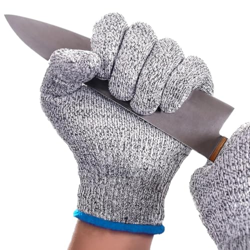 ZWERKZEUG PREMIUM Schnittschutzhandschuhe Küchenhandschuhe Kreuzfaser-PE-Stoff – Schnittfest – Komfortables & dehnbares Material – Hoher Schnittschutz E – ANSI CUT A9 von ZWERKZEUG