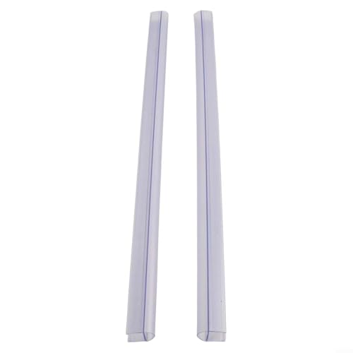 2 x Ersatz-Duschtürdichtung 50 cm Gummistreifen mit Wasserabweiser 6/8/10/12/15 mm D-Form für Glastüren verhindert Wasseraustritt (15 mm) von ZWEquipint