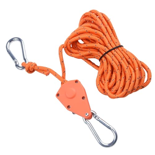 4 m verstellbares Umhängeband mit Seilzugsystem für Zeltseil, unverzichtbare Ausrüstung für Camping und Outdoor-Aktivitäten (orange) von ZWEquipint