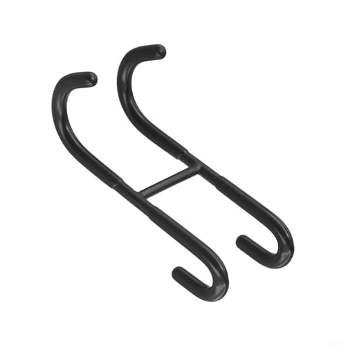 Edelstahl Duschtuchhalter mit S-Form Haken zum Aufhängen von Handtüchern, Bademänteln und Duschzubehör an Glastür ohne Bohren (Schwarz) von ZWEquipint