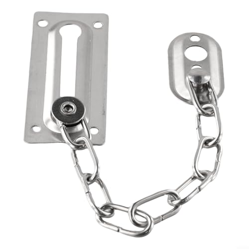 Edelstahl-Türkette, Sicherheitsschloss, Verriegelung, Schiebeverschluss, für Zuhause, Büro, Eingangstür, Schutz, robuste Hardware von ZWEquipint