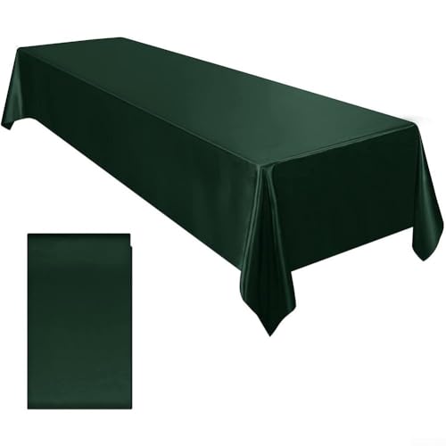 Elegante rechteckige Tischdecke, 145 x 260 cm, für Hochzeiten und formelle Abendessen, Grün von ZWEquipint