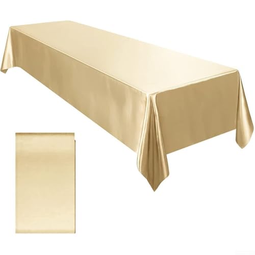 Elegante rechteckige Tischdecke, 145 x 260 cm, für Hochzeiten und formelle Abendessen von ZWEquipint
