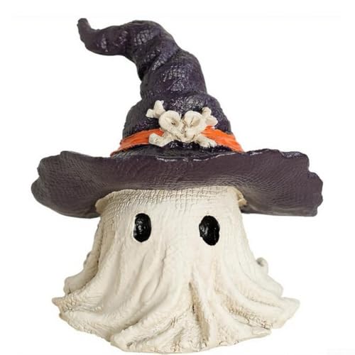 Halloween-Geister, Gartendekoration, Kunstharz, dekorative Statue für drinnen und draußen, kleine Desktop-Dekoration, gruselige Display-Figur (lila) von ZWEquipint