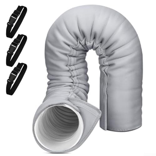 Isolierte AC-Abluftschlauchabdeckung, 152,4 cm Länge, Schutzhülle, für tragbare Klimaanlage, 14,7 - 15,9 cm Durchmesser (grau) von ZWEquipint