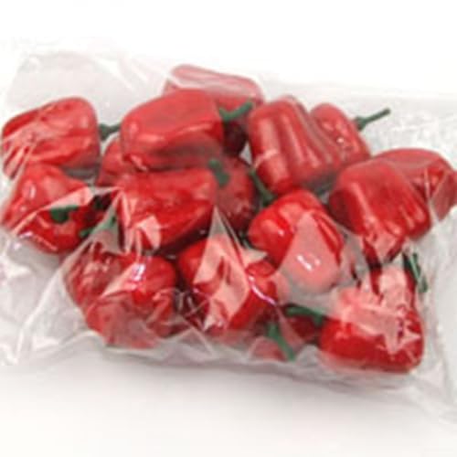 Künstliches Gemüse-Set für Zuhause und Klassenzimmer, Dekoration, 20 Stück, mit rotem Chili, Kartoffel und mehr (Red Chili B) von ZWEquipint