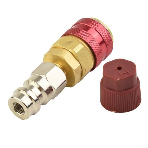 Messing Seitenverlängerung für Auto A/C für R134A Schnellkupplung Adapter 180 Grad Stecker kompatibel mit Krümmermessgeräten Sets für den Automobileinsatz Messing Seitenverlängerung für Auto A/C für R134A Schnellkupplung Adapter 180 Grad Stecker kompatibel mit Krümmermessgeräten Sets für den Automobileinsatz von ZWEquipint