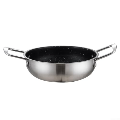 Multifunktionaler 18 cm Edelstahl-Topf, ideal für Ramen, Suppen und Eintöpfe mit einfachem Griff (Maifan-Stein) von ZWEquipint