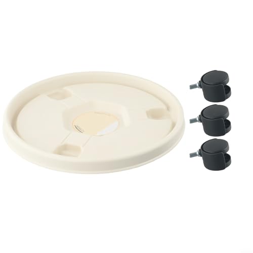 Praktischer Blumentopfsockel mit flexiblen Rädern für bequemes Gärtnern (weiß) von ZWEquipint