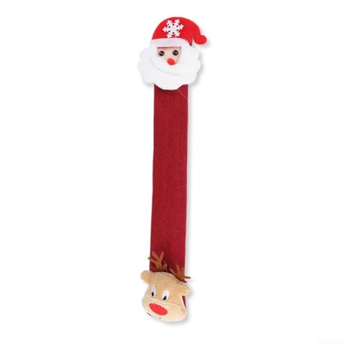 Schneemann-Weihnachts-Küchengriffabdeckungen, für Kühlschrank, Mikrowelle, Geschirrspüler, Vliesstoff, Geräteschutz, rotes festliches Design, 30 x 14 cm (A) von ZWEquipint