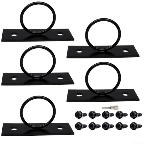 Set mit 5 Seilhaltern, 5,1 cm, Edelstahlhalterungen für Outdoor-Dekoration und Nutzzwecke von ZWEquipint