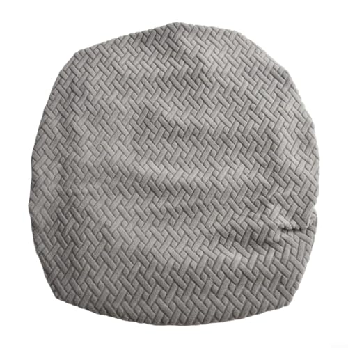 Stilvoller Stretch-Stoff Schonbezug für Esszimmerstühle und pflegeleicht (mittelgrau) von ZWEquipint