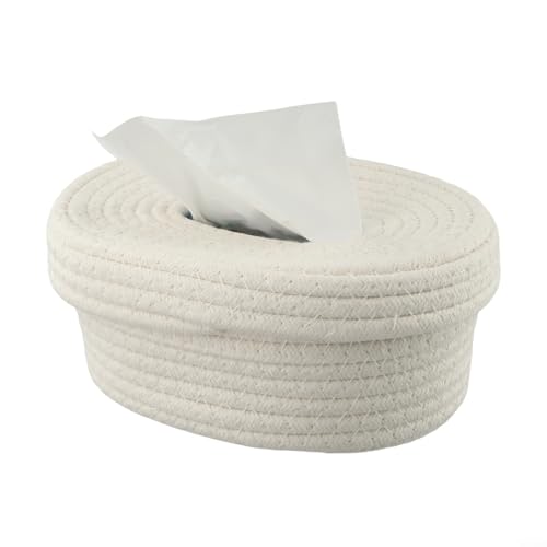 Taschentuchbox im nordischen Stil für Schreibtisch oder Tisch, elegante und praktische Aufbewahrung (weiß) von ZWEquipint