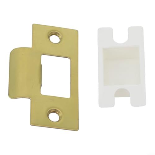 Türverstärkung Schlossplatte, mit Schrauben, Riegelabdeckung, Sicherheits-Hardware, für Garagen-Eingangstür (Gold) von ZWEquipint
