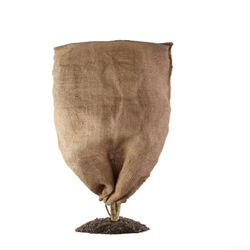Umweltfreundliche Jute-Pflanzenabdeckbeutel für den Winter, wiederverwendbar und atmungsaktiv für optimalen Pflanzenschutz (60 × 80 cm) von ZWEquipint