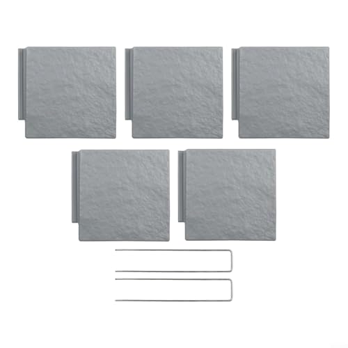 ZWEquipint 20 cm 20 cm gespleißter Gartenzaun aus Kunststoff, 5 Stück, graue PE-Raseneinfassungen für Blumenbeete und Rabatten ZWEquipint 20 cm 20 cm gespleißter Gartenzaun aus Kunststoff, 5 Stück, graue PE-Raseneinfassungen für Blumenbeete und Rabatten von ZWEquipint