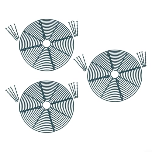 ZWEquipint 3 runde Blumentopf-Abdeckung, 30 cm Durchmesser, Kunststoff-Bodenabdeckung für Gartenarbeit, Innen- und Außenbereich, Blumentopf-Zubehör (grün) von ZWEquipint