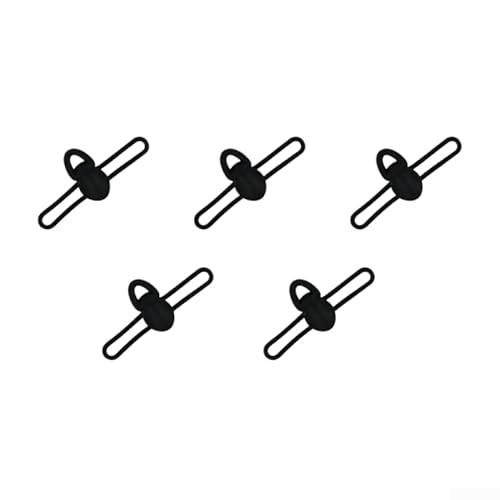 ZWEquipint 5 x Silikon-Haken, sichere Halterung für Angelruten, Köder, Gummiringe, zur Aufbewahrung und Organisation, 15,5 cm (schwarz) von ZWEquipint