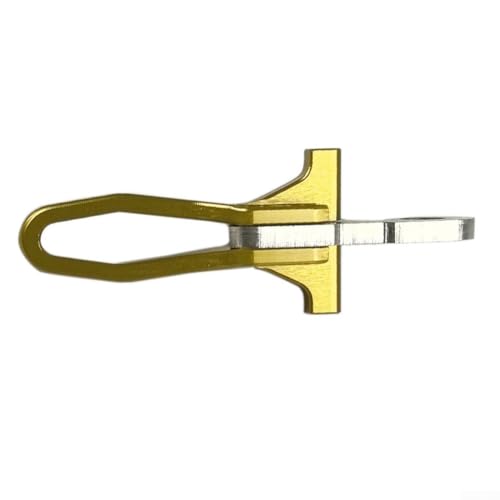 ZWEquipint Klappbarer Fahrrad-Sattelstützen-Clip-Haken, Ersatzhaken, Aluminiumlegierung, mit Edelstahl-Haken, für Brompton, für 3Sixty Falträder (goldfarben) von ZWEquipint