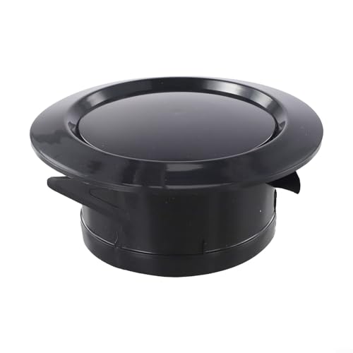 ZWEquipint Runde ABS-Entlüftung in Schwarz, erhältlich in 100 mm, 125 mm, 150 mm, 200 mm, Größen für Küche, Badezimmer, Klimaanlage und andere Anwendungen zu Hause (125 mm) von ZWEquipint