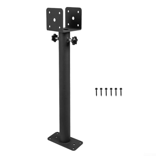 ZWEquipint Verstellbare Dacherhöhung für Pergola, 0–180 Grad Winkeleinstellung, Metall-Dachhalterung mit Sechskantschrauben, schwarze Gartenstruktur-Hardware von ZWEquipint