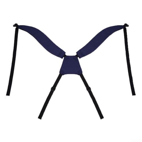 ZWEquipint Verstellbarer Golftaschengurt mit wasserdichtem Nylon und atmungsaktivem Netz-Schulterpolster für Golftaschen mit 4 Haken-Befestigungspunkten (blau) von ZWEquipint