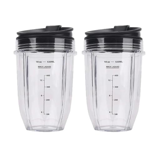 2 Stück 18 Oz Ersatz, Kompatibel Mit Ninja, Mixerbecher Mit Deckel For Auto IQ BL480 BL642 BL450 BL682, BL490 BL640 BL680, Leicht Zu Reinigen 2 Stück 18 Oz Ersatz, Kompatibel Mit Ninja, Mixerbecher Mit Deckel For Auto IQ BL480 BL642 BL450 BL682, BL490 BL640 BL680, Leicht Zu Reinigen von ZWFYJEWU