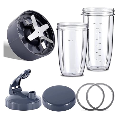 Ersatzteile For Mixer, Kompatibel Mit NutriBullet, Mixer 600 W/900 W PRO – Entsafterklinge Und 32 Oz Große Becher, 24 Oz, Leicht Zu Reinigen Ersatzteile For Mixer, Kompatibel Mit NutriBullet, Mixer 600 W/900 W PRO – Entsafterklinge Und 32 Oz Große Becher, 24 Oz, Leicht Zu Reinigen von ZWFYJEWU